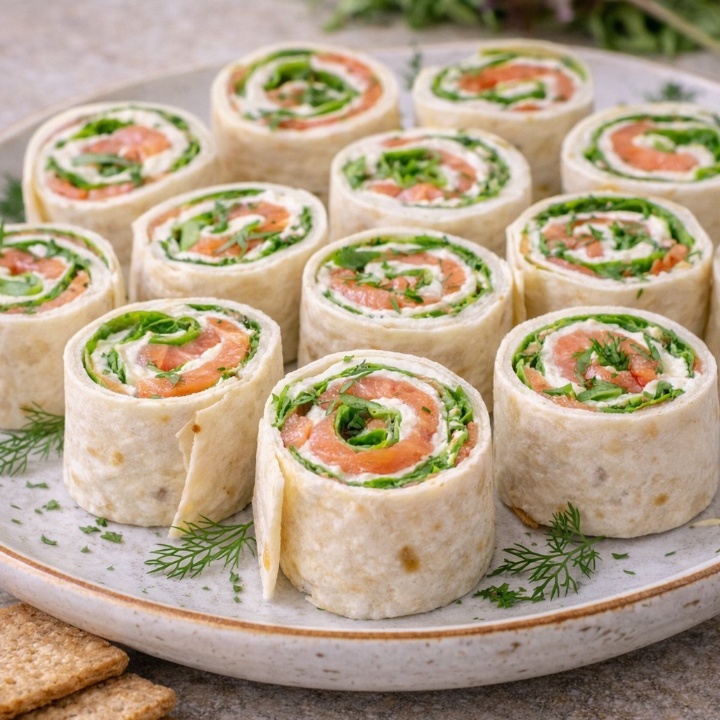 Mini Smoked Salmon Wraps