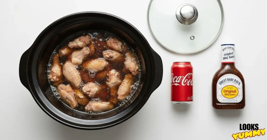 chicken wings in crock pot with cola.webp
