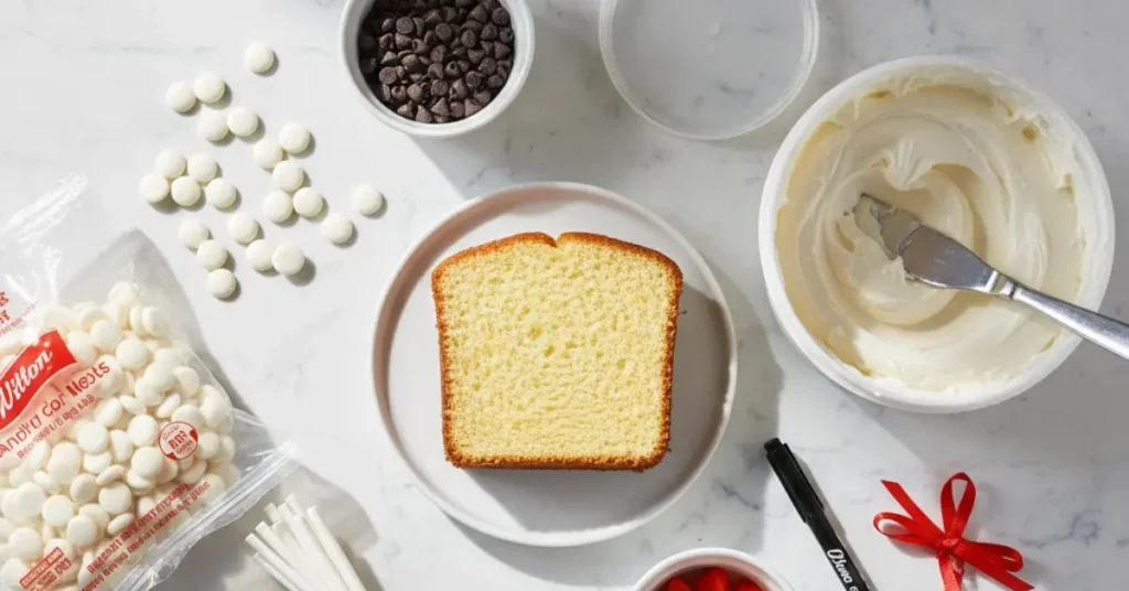 Simple Ingredients for 3-Ingredient Snowman Cake Pops
