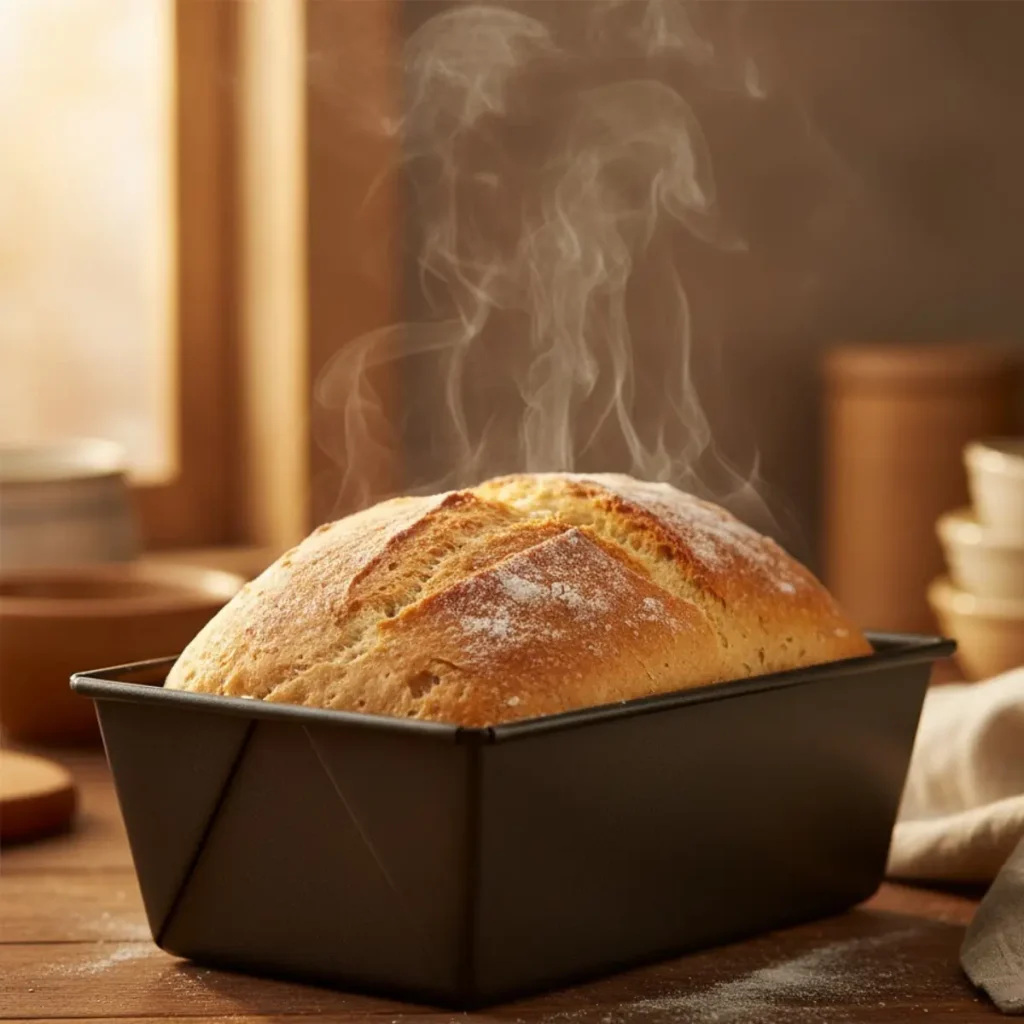 The Ultimate 3 Ingredient White Sandwich Bread (Nut Free): A Revolutionary Recipe That Changes Everything 9 bread batter in loaf pan before baking