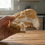 Carnivore Cream Puffs (3 Ingredients) with 74g protein each - golden brown zero-carb high-protein dessert on white plate