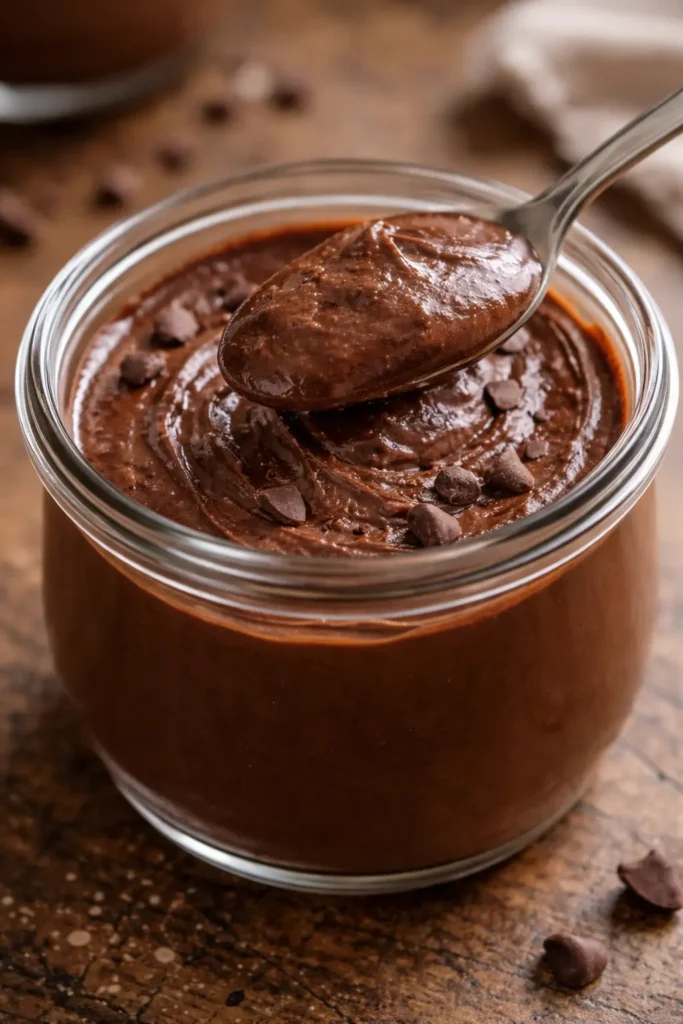 chocolate pudding with scrambled eggs smooth creamy texture
