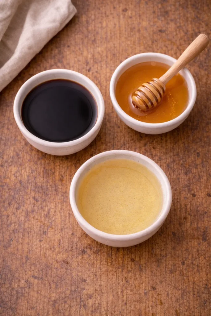 Three ingredients for easy teriyaki sauce