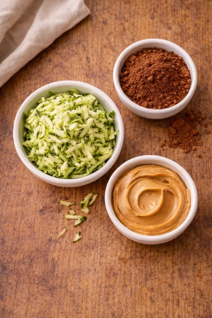 3 Ingredient Zucchini Brownies (Vegan, Paleo & Keto Friendly) 5 Three simple ingredients for zucchini brownies