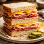 Carnivore sandwich made with milk powder carnivore bread slices