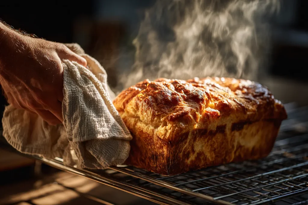 fresh baked carnivore bread loaf golden crust