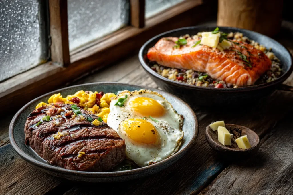 High Protein Carnivore Recipes for Athletes, Bodybuilders, and First Responders 19 high protein carnivore meals for athletes steak eggs and salmon