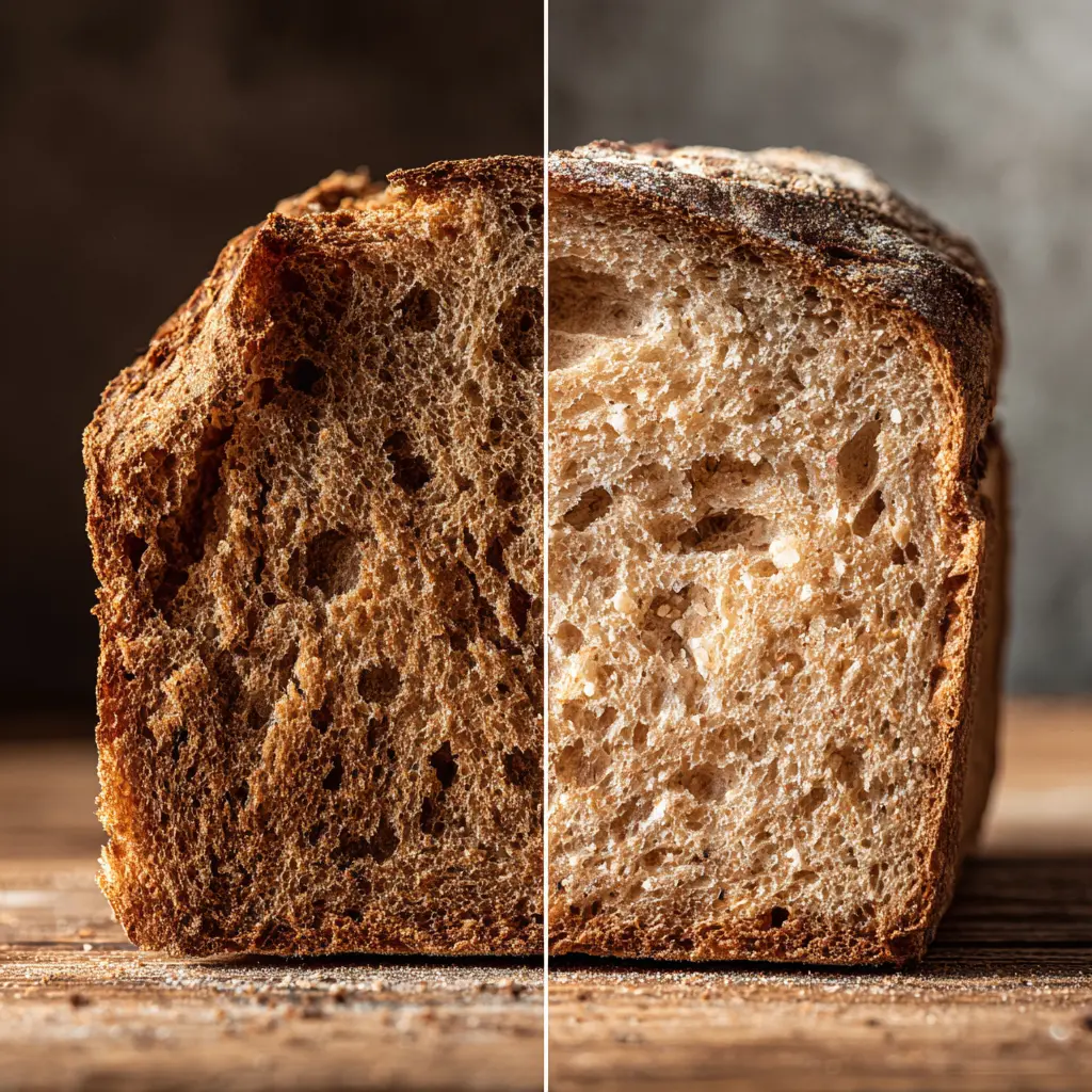 Stable carnivore bread compared to collapsed dense carnivore bread
