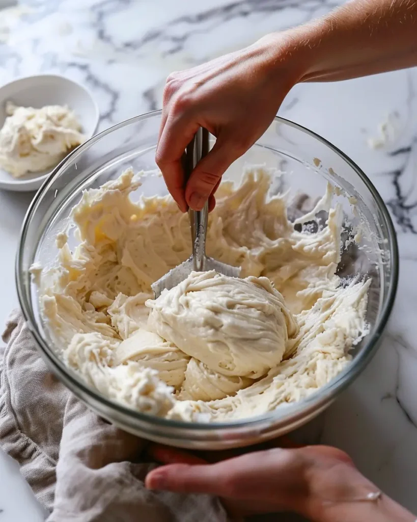 Proper folding technique used in carnivore bread batter