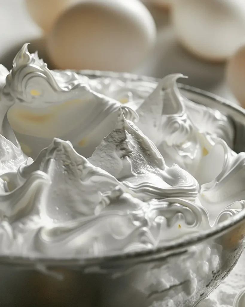 Proper stiff egg white peaks for carnivore bread