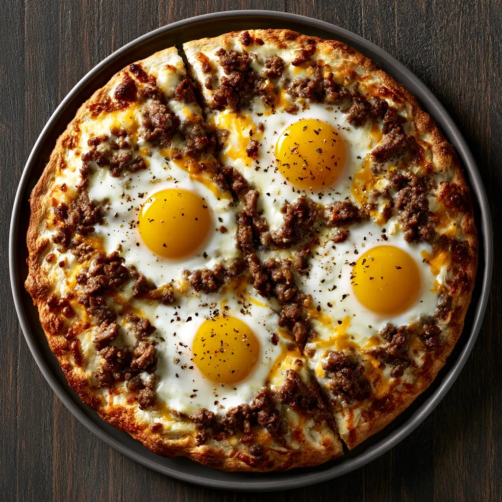 High-protein carnivore pizza crust made with beef and egg whites