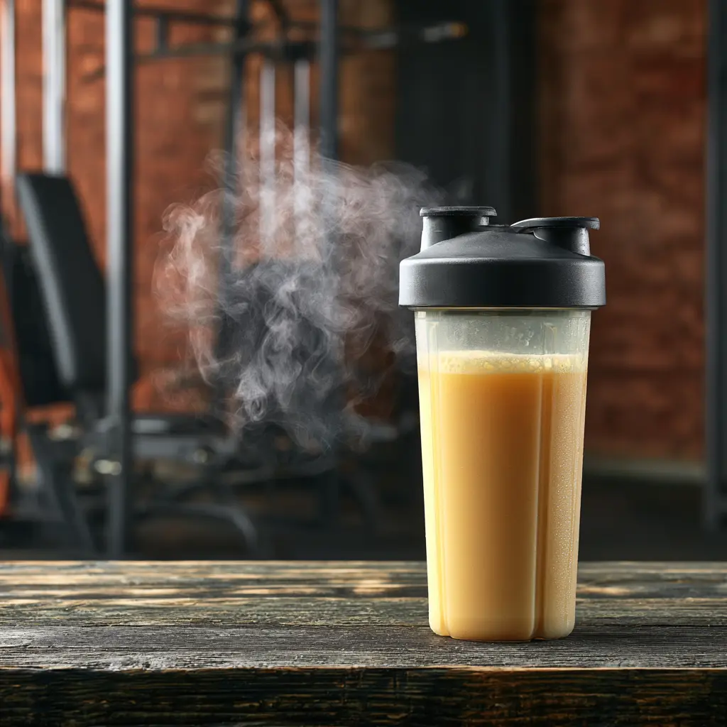 Bone broth butter shake used before strength training