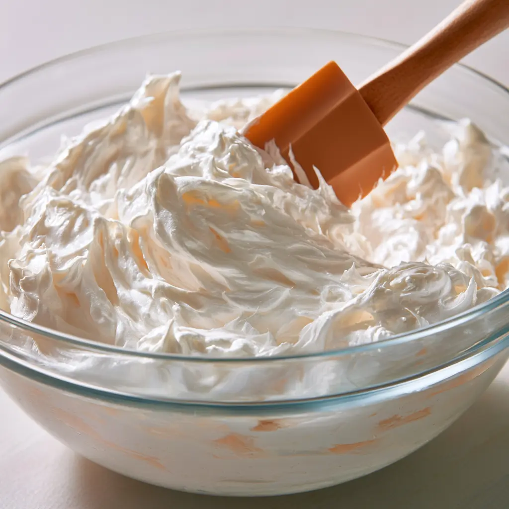 Properly mixed carnivore bun batter with stiff peaks