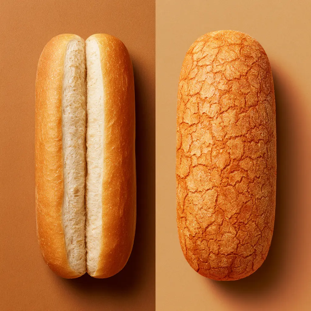 Carnivore Bun Texture Diagnostic Flexible bun compared with cracked carnivore bun Small baking mistakes can dramatically affect texture.
