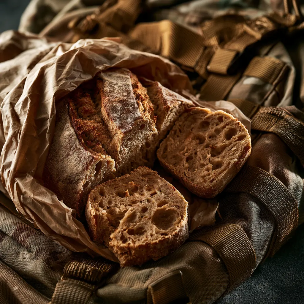 Carnivore field bread prepared for military meal planning