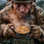 Military operator using carnivore field meals for energy and endurance