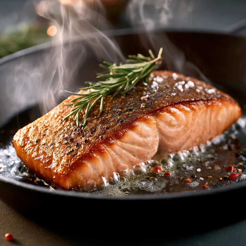 Butter-cooked salmon for carnivore recovery meals