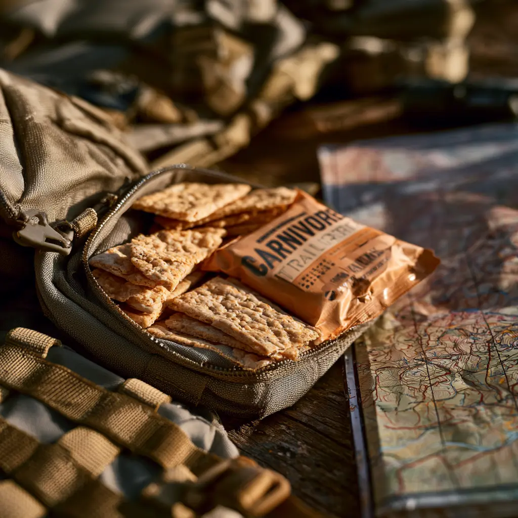 Carnivore trail crackers packed for military field operations