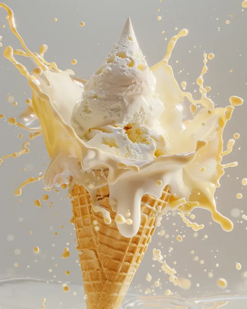 Heavy cream and egg yolks creating a stable carnivore ice cream emulsion