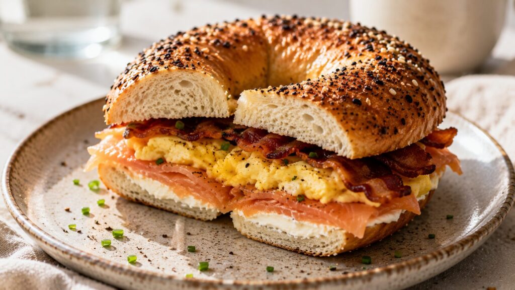 Carnivore Bagels (Chewy, Fluffy & Easy 3-Ingredient Recipe) 9 Carnivore bagel served as a high-protein breakfast sandwich.
