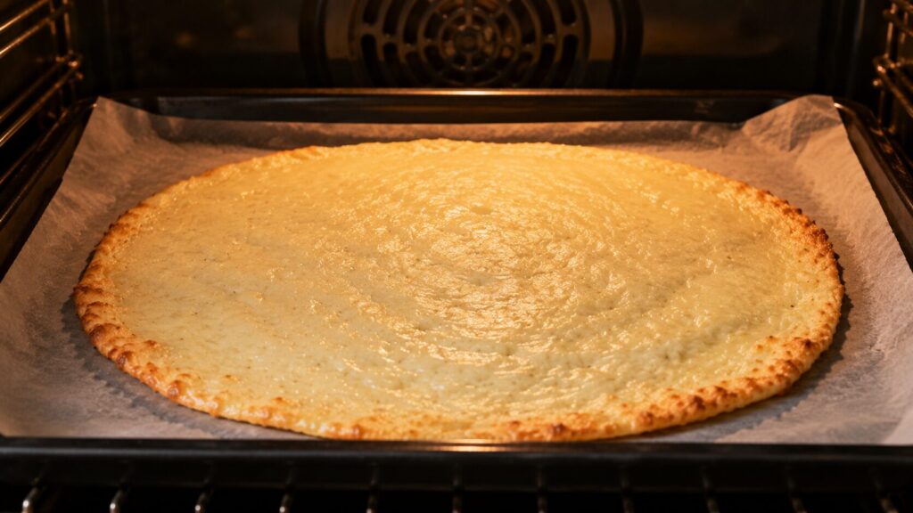Carnivore Flatbread (3-Ingredient, Zero-Carb, Foolproof) 27 Baking Carnivore Flatbread Carnivore flatbread baking until lightly golden
