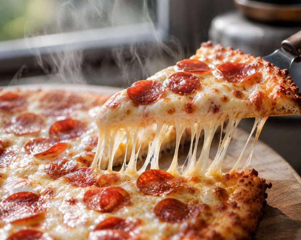 Carnivore Pizza Cheese Pull