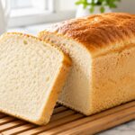 High Protein Egg White Bread (Light, Fluffy & Never Collapses) 21 Freshly baked High Protein Egg White Bread with a light, fluffy interior and golden crust.