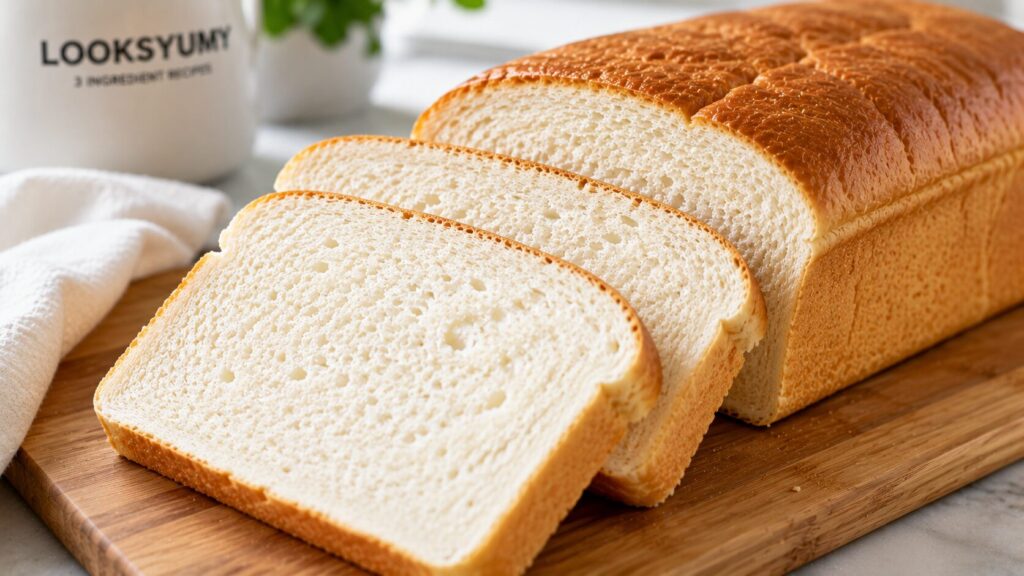 High Protein Egg White Bread (Light, Fluffy & Never Collapses) 6 Cross section of High Protein Egg White Bread showing a light, airy crumb.