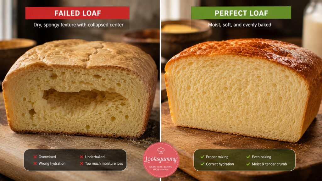 dry versus moist heavy cream carnivore bread Looksyumy