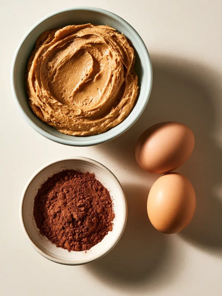 3 ingredient low carb brownies ingredients.webp