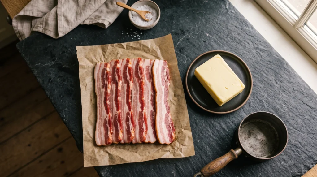 Carnivore Crack Recipe: Crispy Bacon & Brown Butter 8 Bacon and unsalted butter for carnivore crack