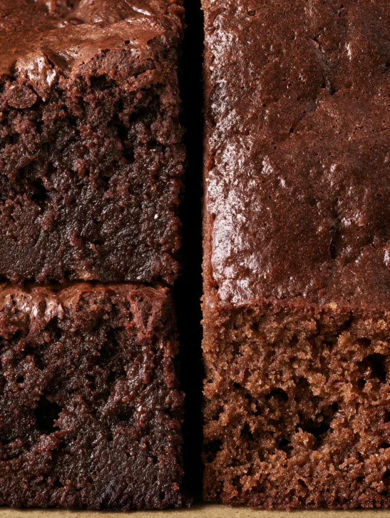 fudgy vs cakey low carb brownies.webp