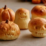 Carnivore Halloween burger buns shaped like pumpkins, ghosts, monsters, and skulls