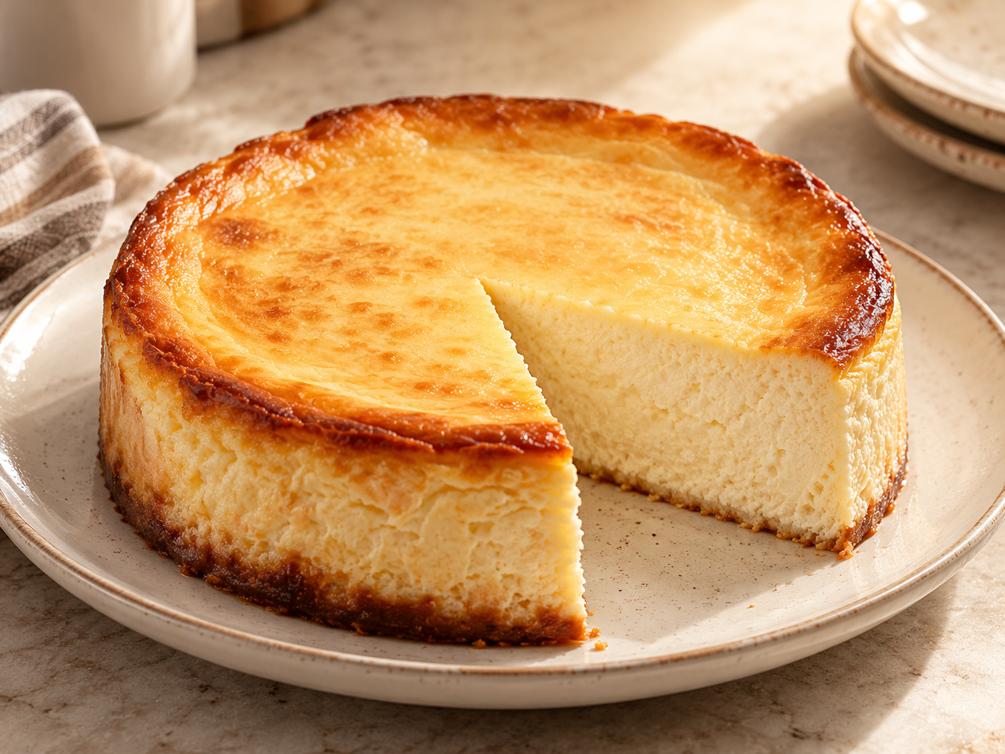 4-Ingredient Low Carb Farmer Cheese Cheesecake