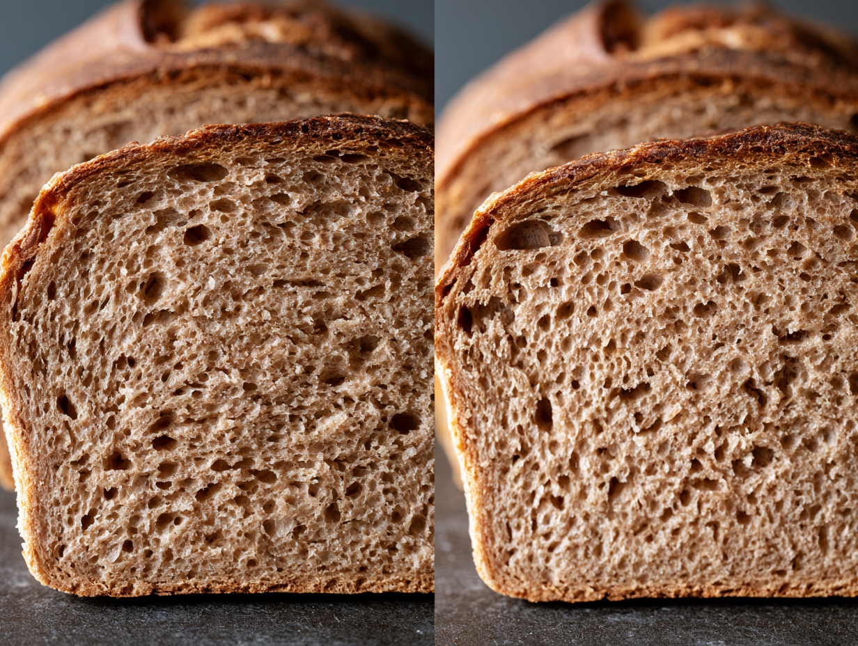 How Pan Size Changes Carnivore Bread Texture 4 Carnivore bread center and edge texture comparison